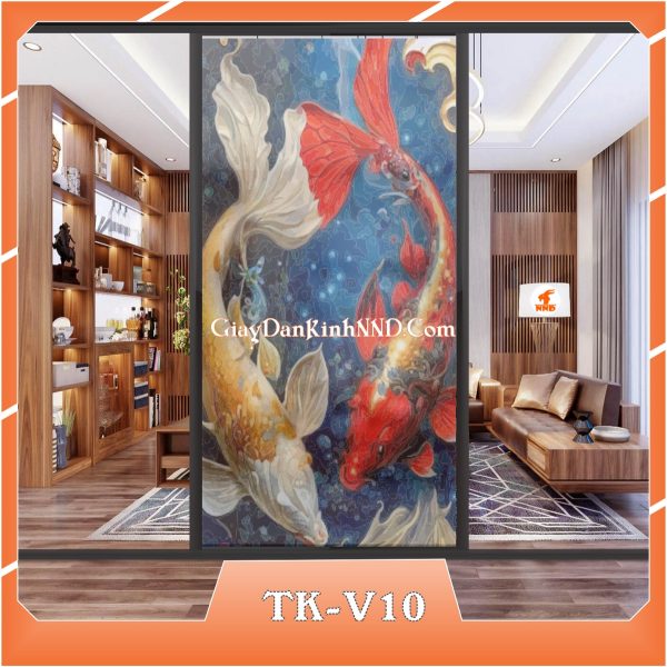 Ảnh demo 3D của mã tranh dán kính TK-V10