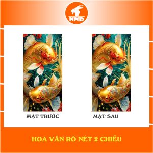 Mô tả hoa văn 2 mặt của bức tranh dán kính 3D mã TK-V11