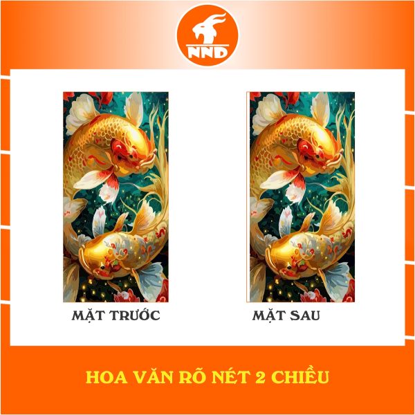 Mô tả hoa văn 2 mặt của bức tranh dán kính 3D mã TK-V11