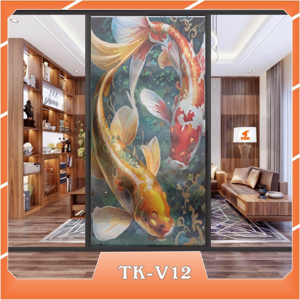 Ảnh demo 3D của mã tranh dán kính TK-V12