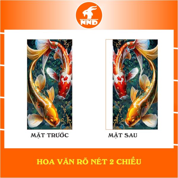 Mô tả hoa văn 2 mặt của bức tranh dán kính 3D mã TK-V12