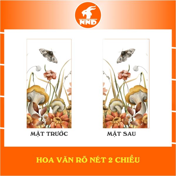 Mô tả hoa văn 2 mặt của bức tranh dán kính 3D mã TK-V15