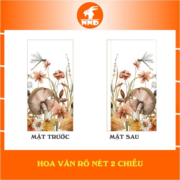 Mô tả hoa văn 2 mặt của bức tranh dán kính 3D mã TK-V16