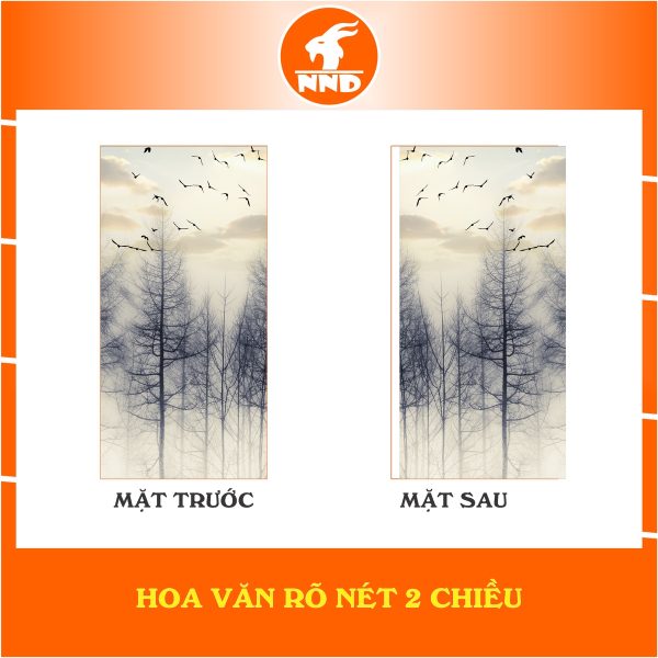 Mô tả hoa văn 2 mặt của bức tranh dán kính 3D mã TK-V18