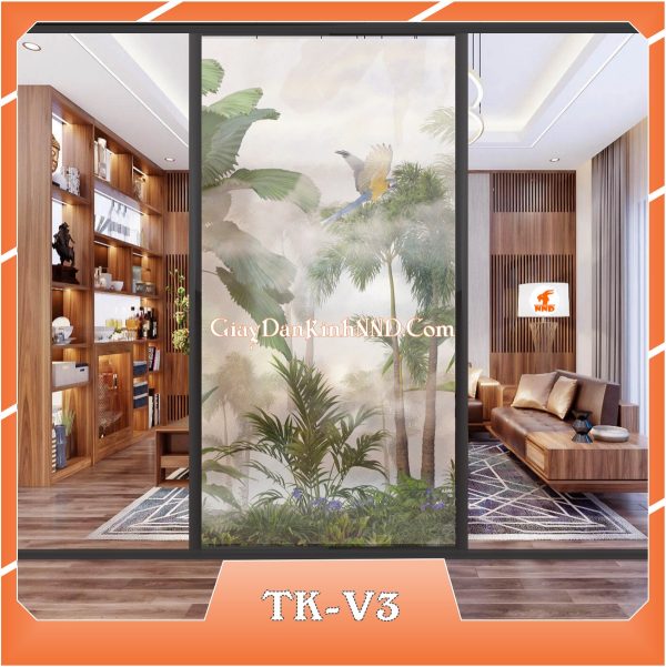 Ảnh demo 3D của mã tranh dán kính TK-V3