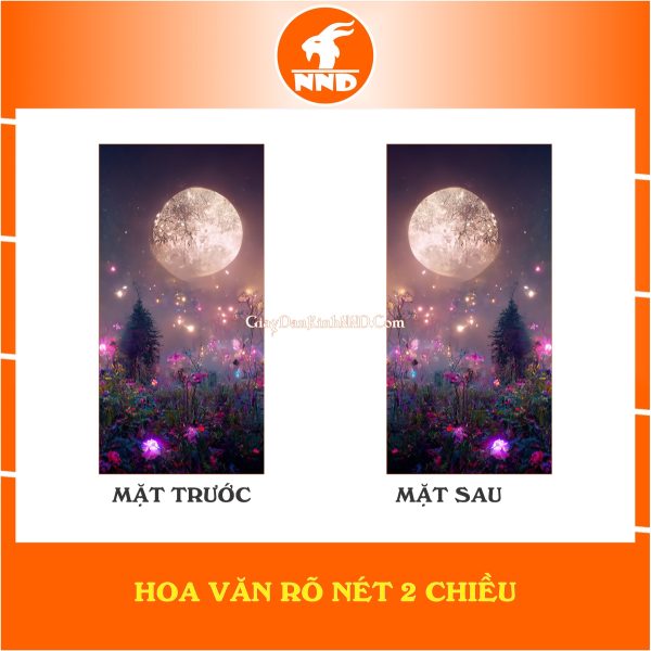 Mô tả hoa văn 2 mặt của bức tranh dán kính 3D mã TK-V31