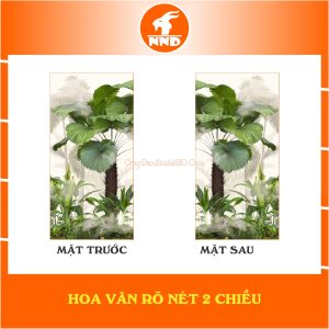 Mô tả hoa văn 2 mặt của bức tranh dán kính 3D mã TK-V4