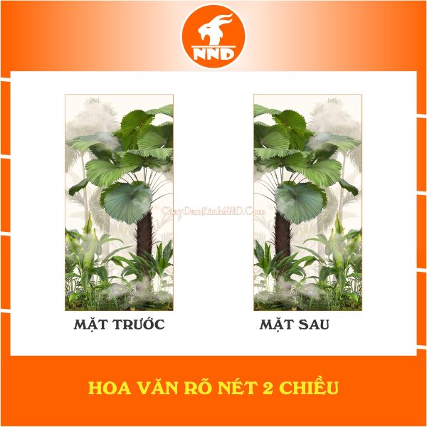 Mô tả hoa văn 2 mặt của bức tranh dán kính 3D mã TK-V4