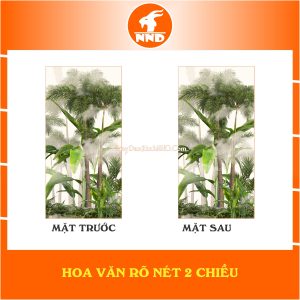 Mô tả hoa văn 2 mặt của bức tranh dán kính 3D mã TK-V5