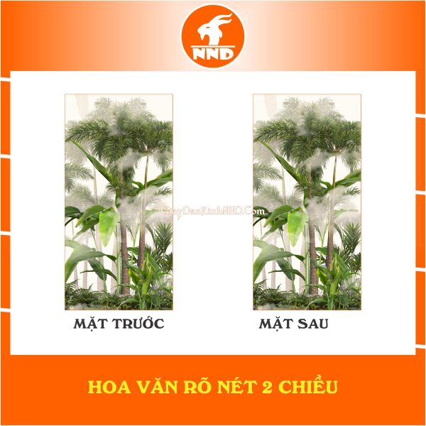 Mô tả hoa văn 2 mặt của bức tranh dán kính 3D mã TK-V5