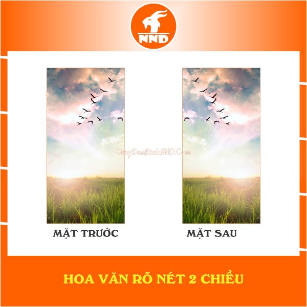 Mô tả hoa văn 2 mặt của bức tranh dán kính 3D mã TK-V7