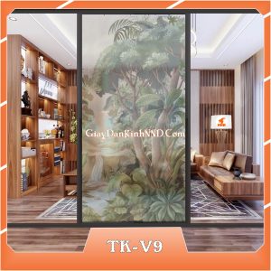 Ảnh demo 3D của mã tranh dán kính TK-V9