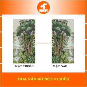 Mô tả hoa văn 2 mặt của bức tranh dán kính 3D mã TK-V9