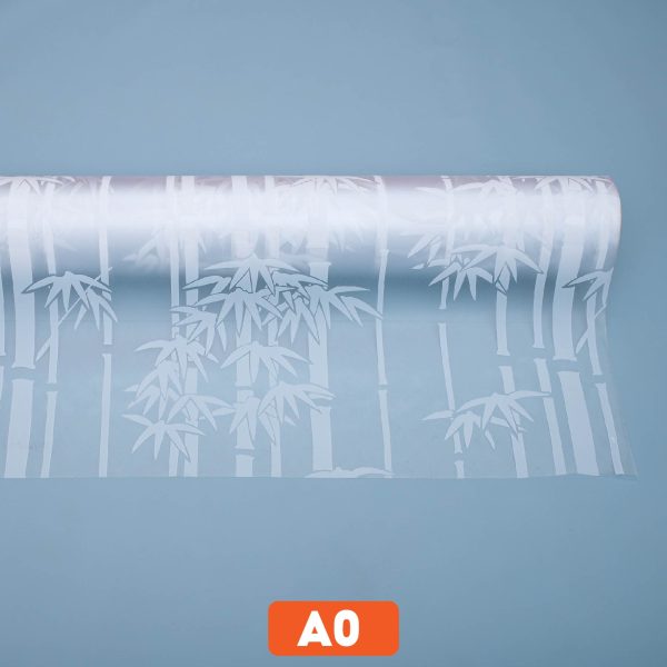 Giấy decal dán kính hình cây trúc trắng mã A0