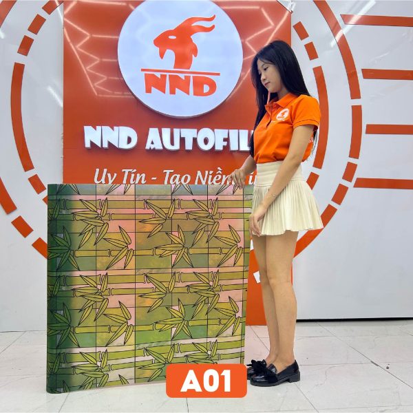 Giấy dán kính hình cây trúc già mã A01