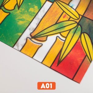Giấy dán kính hình cây trúc già mã A01