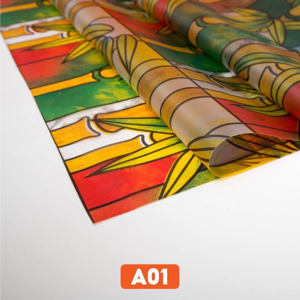 Giấy dán kính hình cây trúc già mã A01