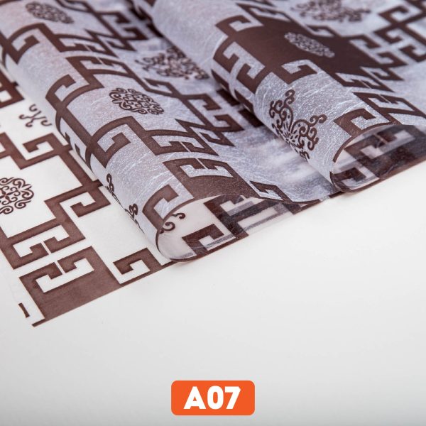 Giấy dán kính hình chữ thọ đen mã A07