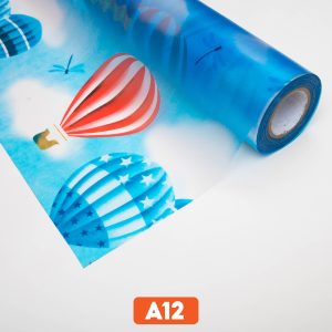 Giấy dán kính hoa văn hình khinh khí cầu mã A12