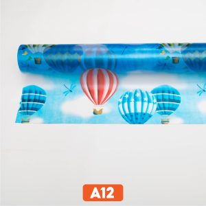 Giấy dán kính hoa văn hình khinh khí cầu mã A12