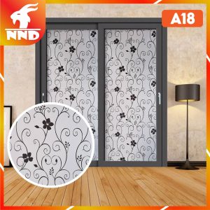 Giấy dán kính trang trí hoa dây đen mã A18