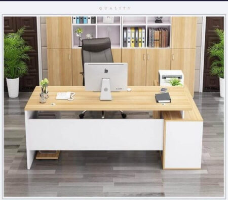 Bàn Giám Đốc Hiện Đại Có Tủ Phụ Và Giá Đỡ Máy Tính Case 1m6 – BGDVPXP01