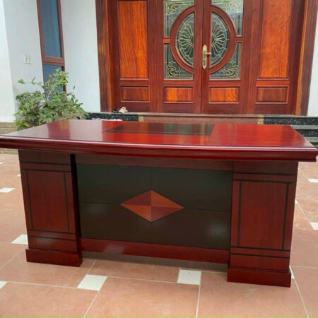 Bàn Giám Đốc Yếm Hoa Văn Hình Thoi 1m6 – BGDVPXP14