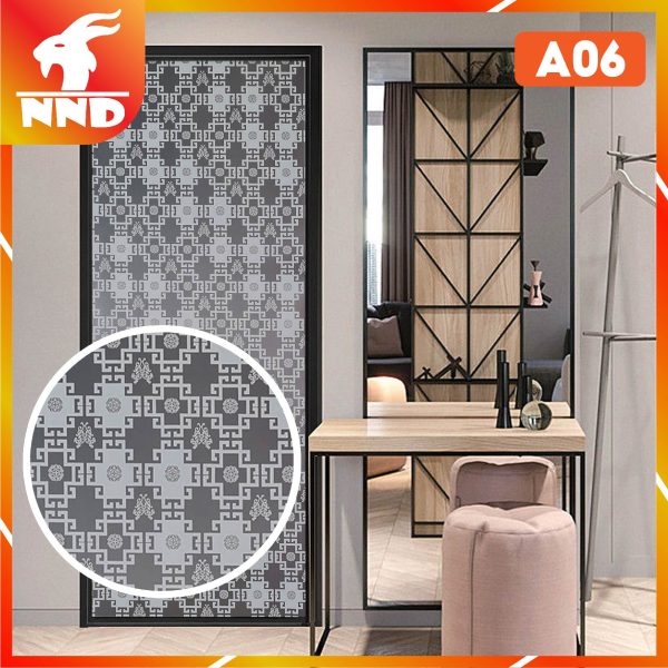 Giấy dán kính chữ thọ trắng mã A06