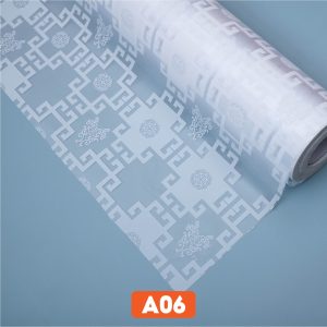 Giấy dán kính chữ thọ trắng mã A06