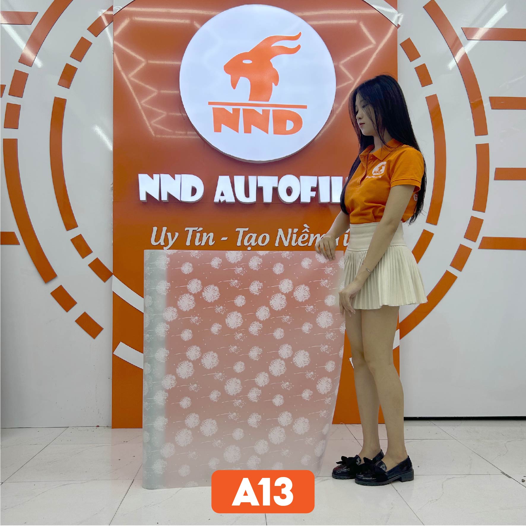 Giấy dán kính hình hoa bồ công anh mã A13