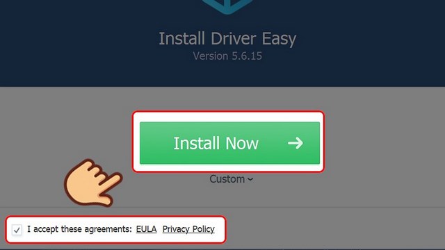 Cách cài và sử dụng Driver Easy đơn giản, chi tiết 6 Đồng ý với điều khoản sử dụng và bấm “Install”