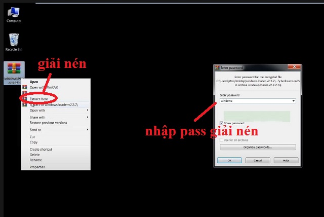 Hướng dẫn chi tiết các cách Crack Win 7 thành công 100% 10 Giải nén phần mềm Windows Loader sau khi tải về máy