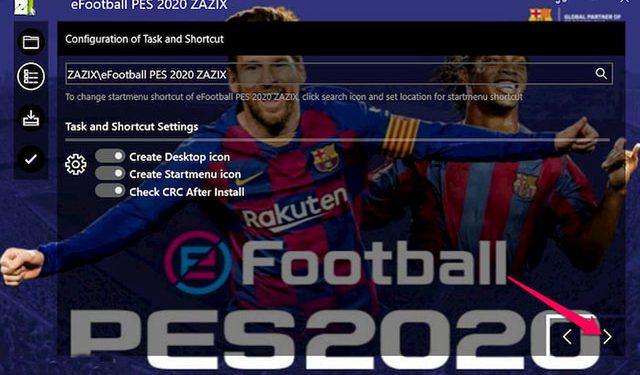 Hướng dẫn cách tải và cài đặt PES 2020 miễn phí cho PC 6 Nhấn chọn dấu “>” để tiếp tục