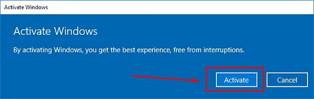 Cập nhật danh sách Key Win 10 kích hoạt bản quyền miễn phí 7 Nhấn vào Activate