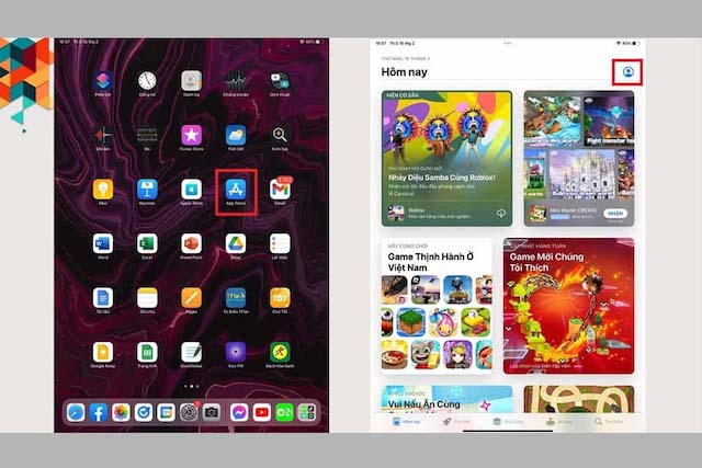 Tải PES 2023 và trải nghiệm game bóng đá đỉnh cao 8 Mở App Store > Vào Tài khoản cá nhân