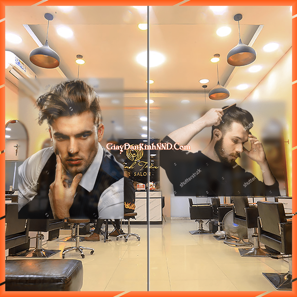 Mẫu decal salon tóc đẹp
