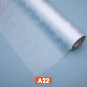 Decal hoa văn dán kính hình bông tuyết trắng mã A22