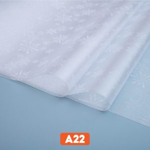 Decal hoa văn dán kính hình bông tuyết trắng mã A22
