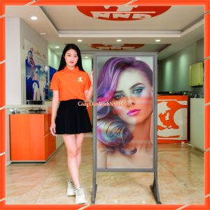 tranh mẫu tóc dán kính nu-01