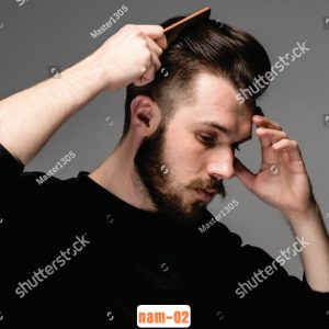 Tranh tóc dán kính mã nam-02