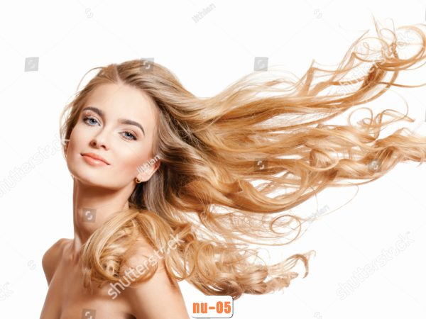tranh mẫu tóc dán kính nu-05