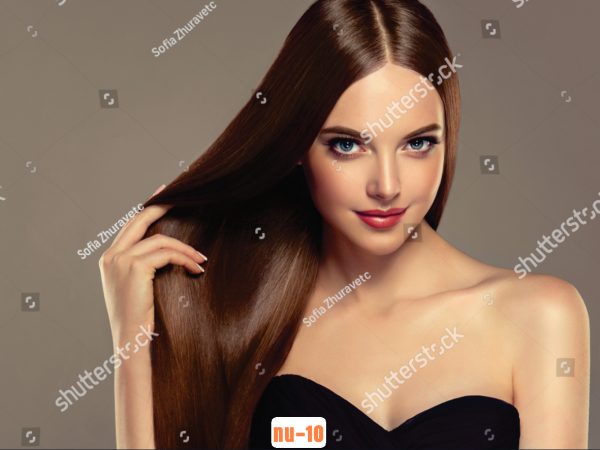tranh mẫu tóc dán kính nu-10