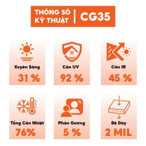 Phim dán kính 3M màu khói nhạt - CG35