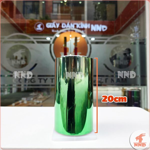 Phim cách nhiệt kính lái xe tải khổ 20cm mã màu xanh lá cây