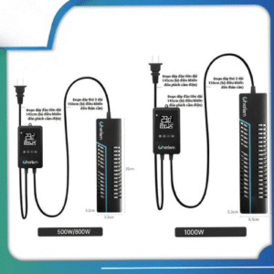 Máy Sưởi Bể Cá Cherlam Pro 500w 800w 1000w Có 4 Đầu Dò Nhiệt Độ Công Nghệ Mới