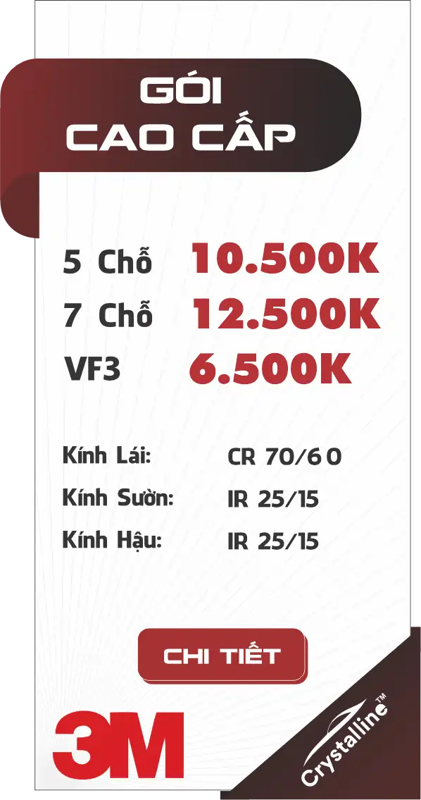 Gói cap cấp phim cách nhiệt 3M ô tô