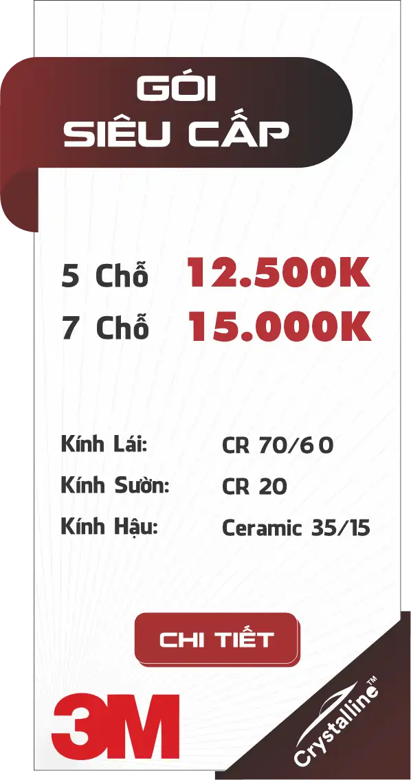 Gói siêu cấp phim cách nhiệt 3M ô tô