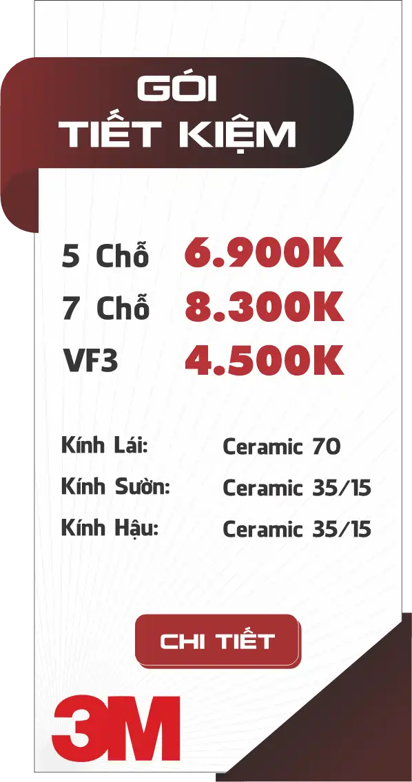 Gói tiết kiệm phim cách nhiệt 3M ô tô