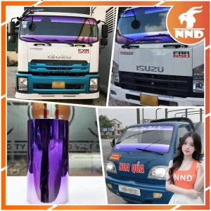 Phim Cách Nhiệt Kính Lái Xe Tải Màu Tím Khổ 20cm | XT20-2