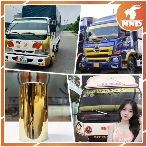 Phim Cách Nhiệt Kính Lái Xe Tải Màu Vàng Khổ 20cm | XT20-5